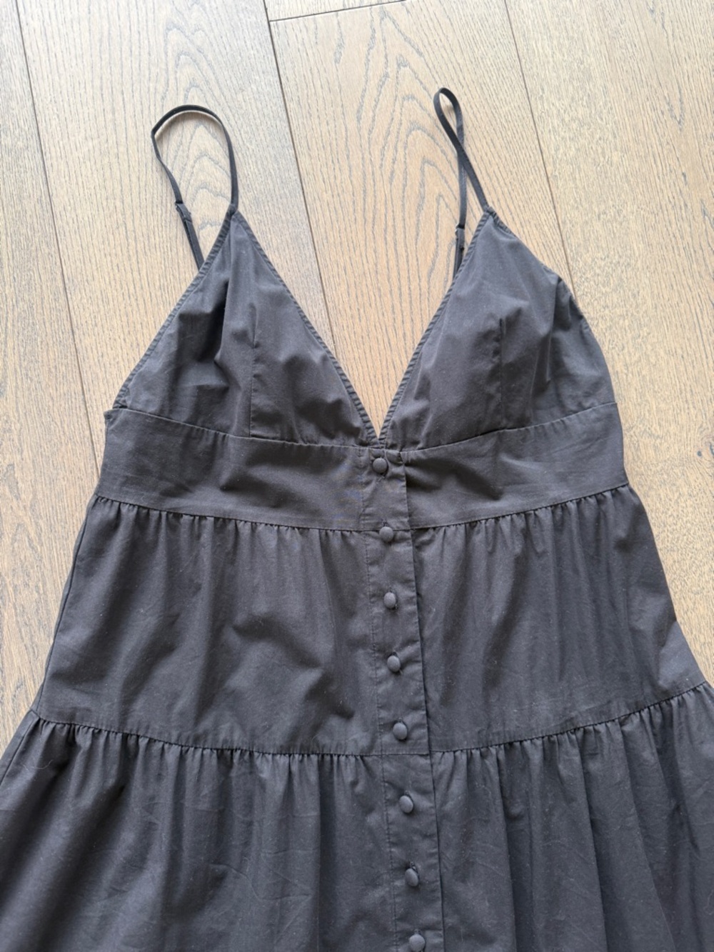 Black Slip Dress • Thrifted Find • Easy Summer Travel Dress • Layering Staple - Picture 3 of 4